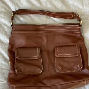 Brown Italian leather handbag